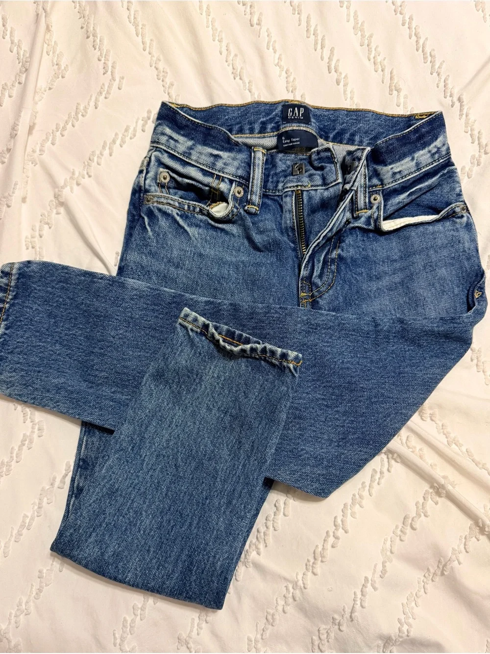 GAP Boys Easy Taper Jeans - Light Blue Denim